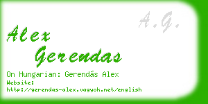 alex gerendas business card