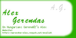 alex gerendas business card